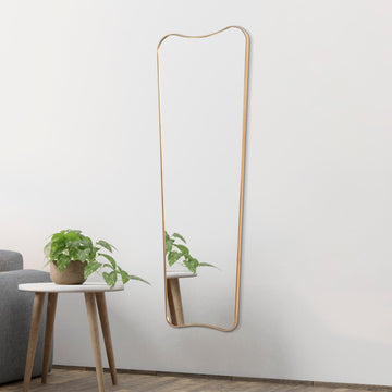Alfie 20 in. W x 59 in. H Large Rectangular Metal Framed Wall Mounted Full-Length Mirror - JONATHAN Y
